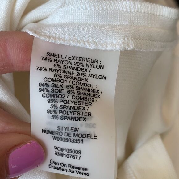 Alice + Olivia Cream Peplum Dress Size 6 - Picture 4 of 5